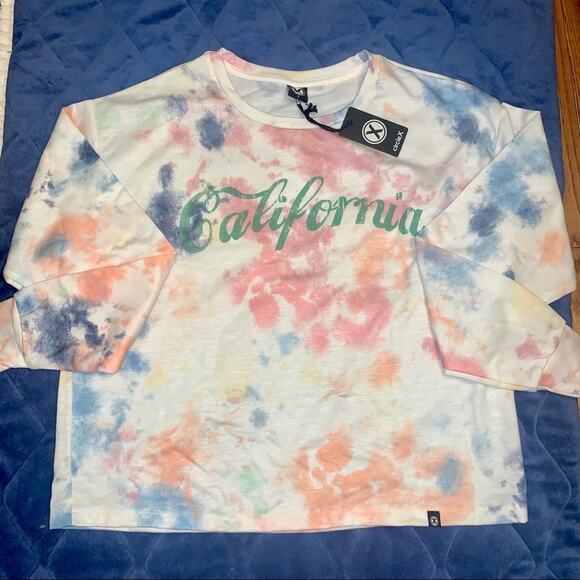 - NWT CALIFORNIA TIE DYE LOGO SWEATSHIRT YOGA LOUNGEWEAR S - Picture 3 of 8